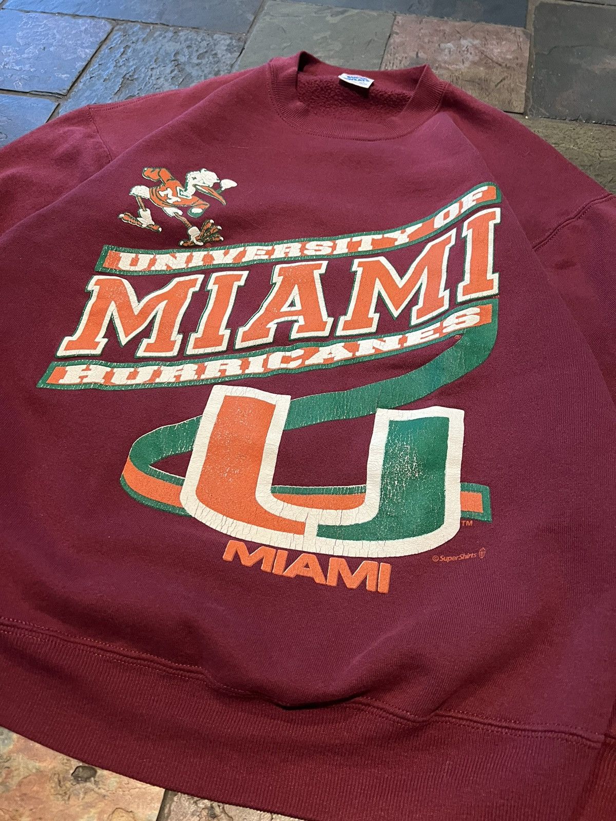 Vintage Miami Hurricanes Orange Sweater By sold JERZEES