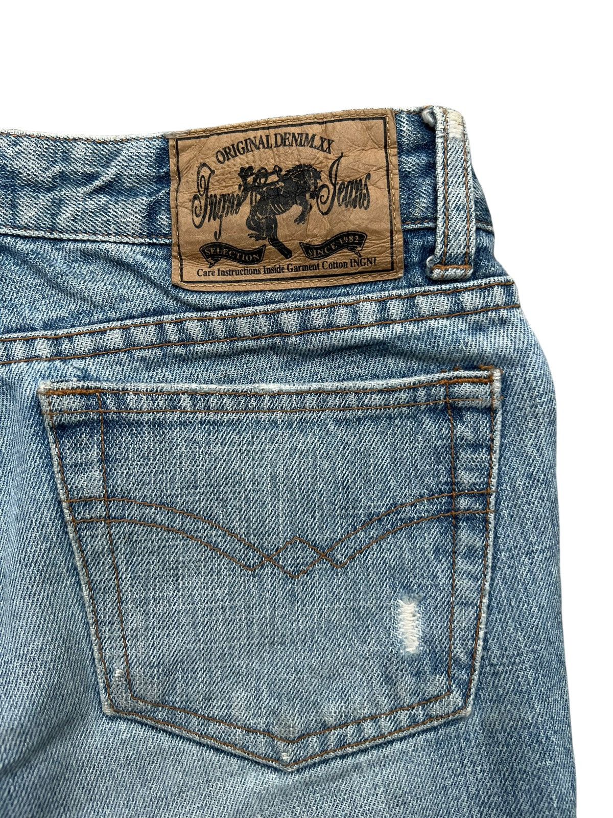 Japanese Brand Japanese Distressed Patchwork Lowrise Denim Jeans 29x34 Size US 29 - 10 Thumbnail
