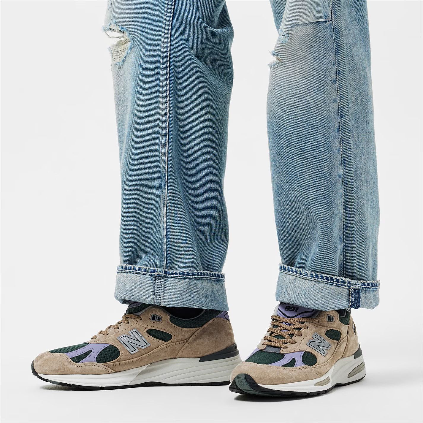 New Balance o1g2r1mq0426 991v2 Runners Sneakers in Multicolor Size US 7.5 / EU 40-41 - 3 Thumbnail
