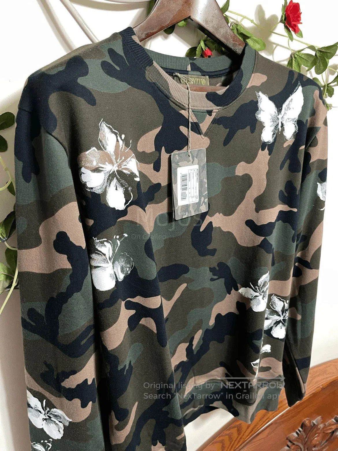 Valentino Valentino Butterfly Pattern Camo Sweatshirt. Size US M / EU 48-50 / 2 - 3 Thumbnail