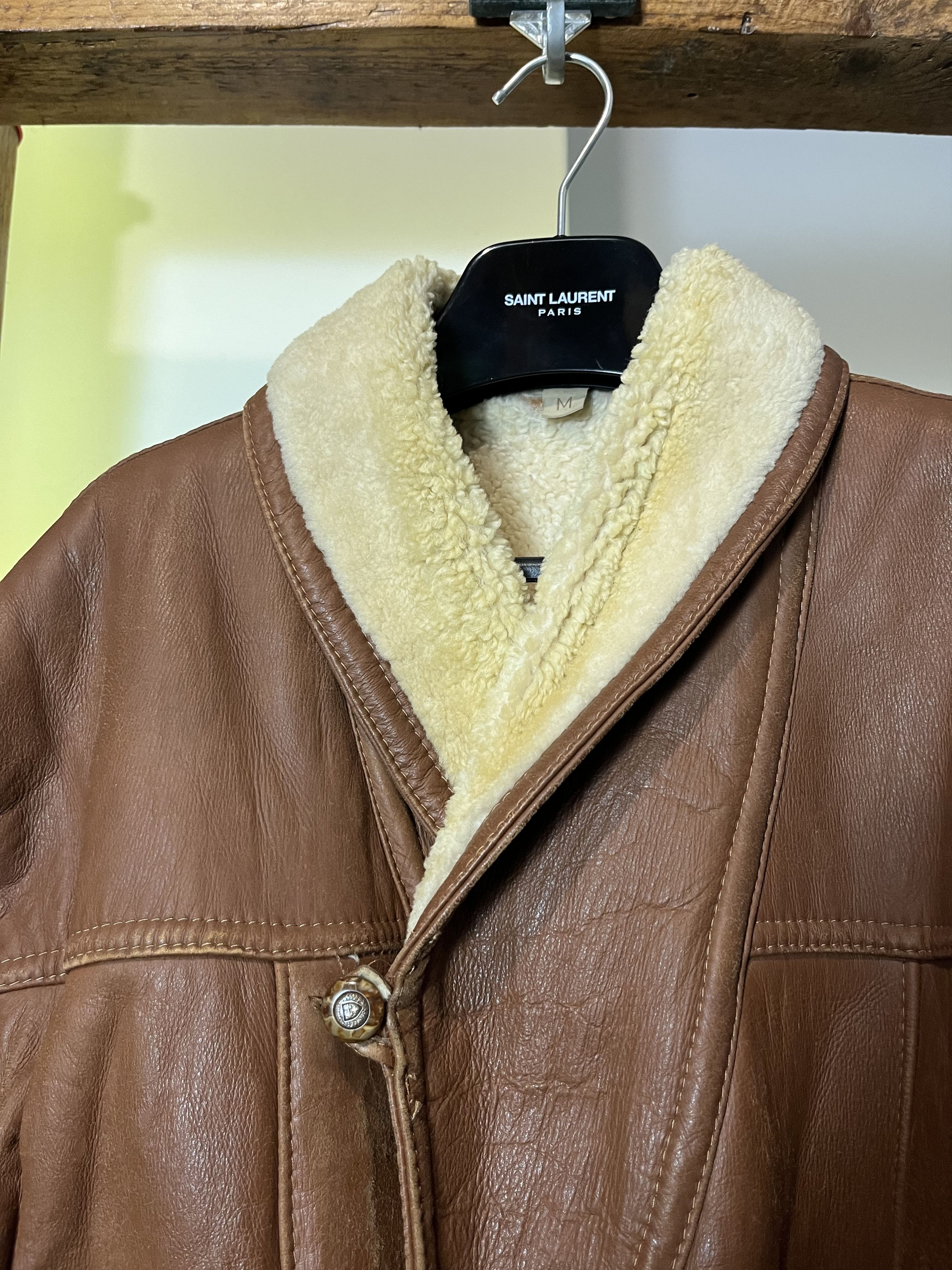 Other Vintage 80s Real Leather Wool Military Heavy Coat Size US M / EU 48-50 / 2 - 7 Thumbnail