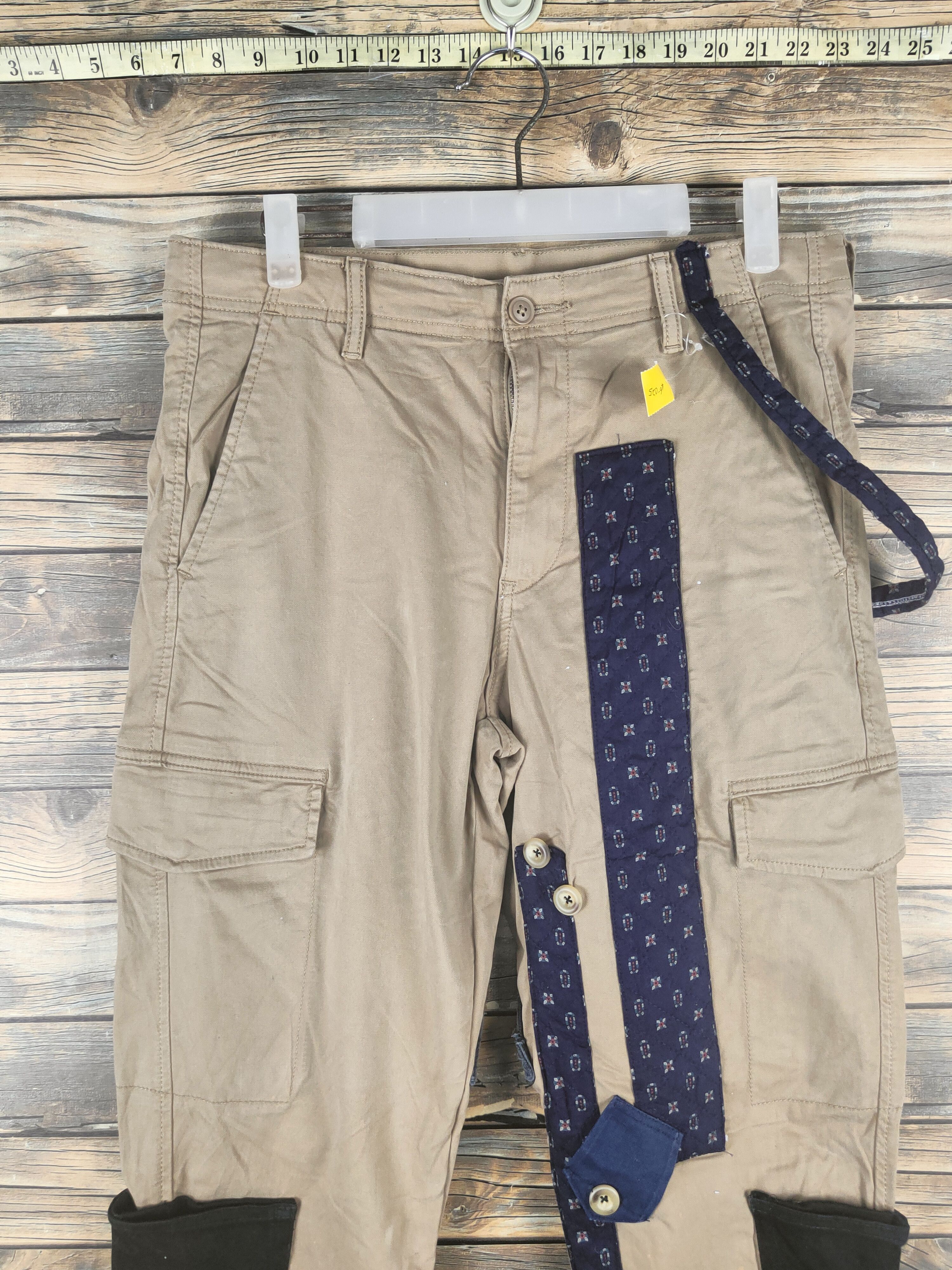 Japanese Brand DL Uniqlo Beige Multipocket Custom Pants #46-025 Size US 32 / EU 48 - 2 Thumbnail