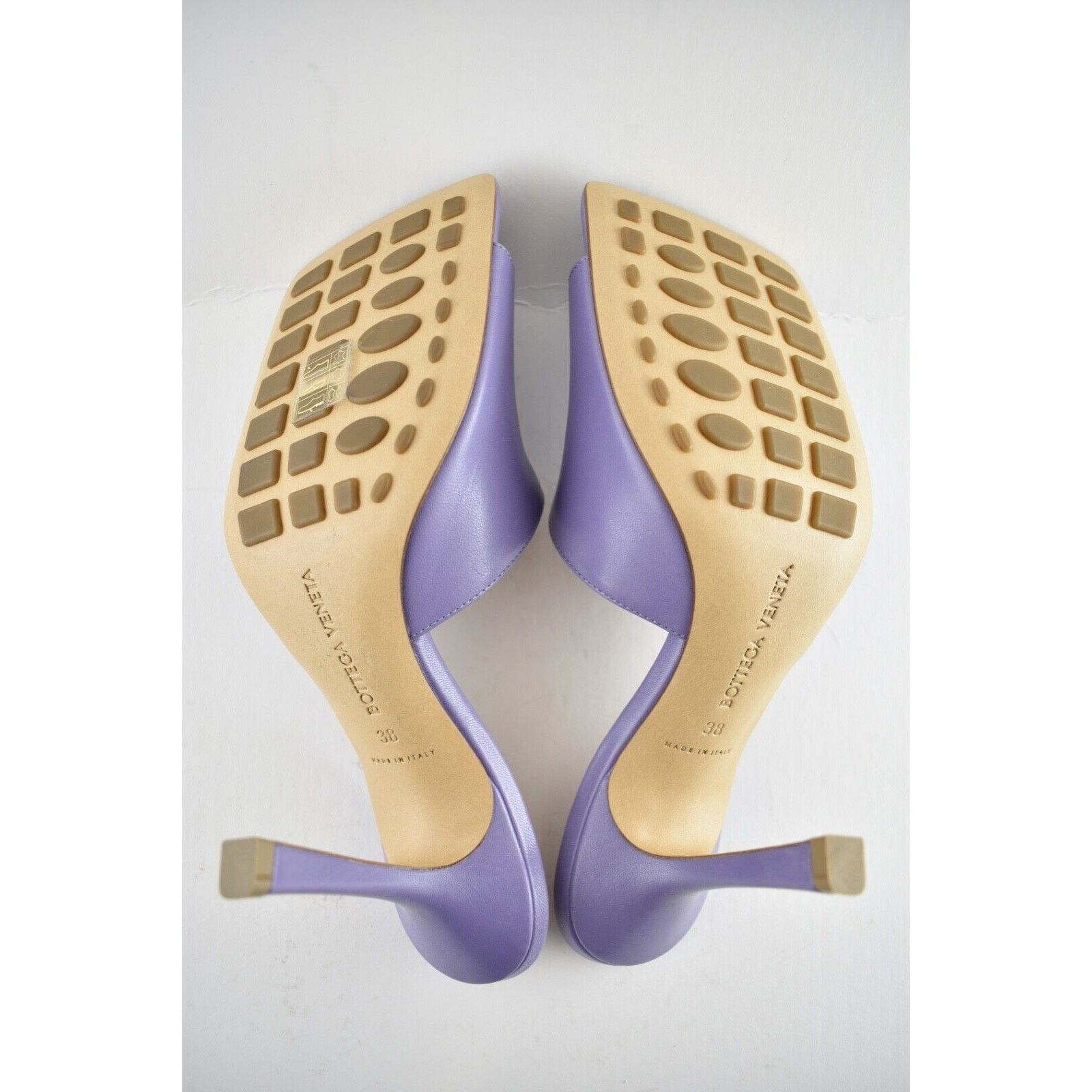 Bottega Veneta Stretch Square Toe Lavender Backless Sandal Heel Pump 38 Size US 8 / IT 38 - 12 Thumbnail