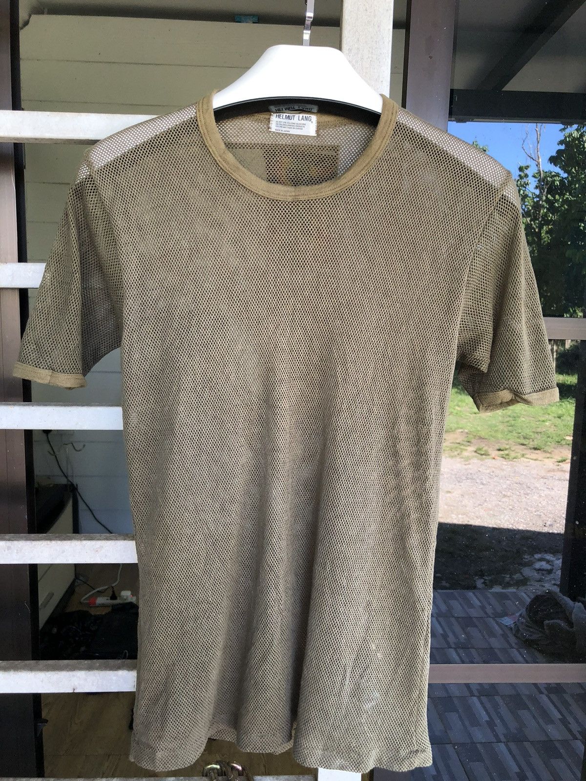 Helmut Lang × Vintage Vintage Helmut Lang mesh stretchy Tshirt Size US M / EU 48-50 / 2 - 3 Thumbnail