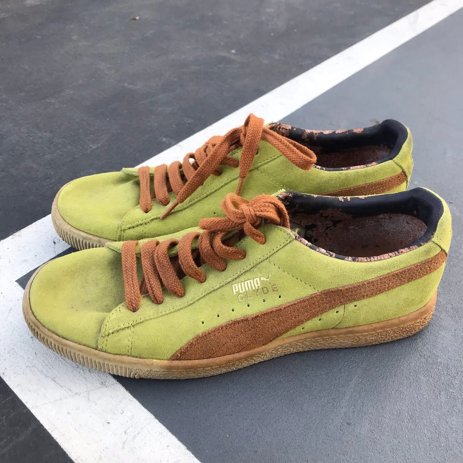 Puma Vintage Puma Clyde Green suede White Sole Size US 11 / EU 44 - 5 Thumbnail