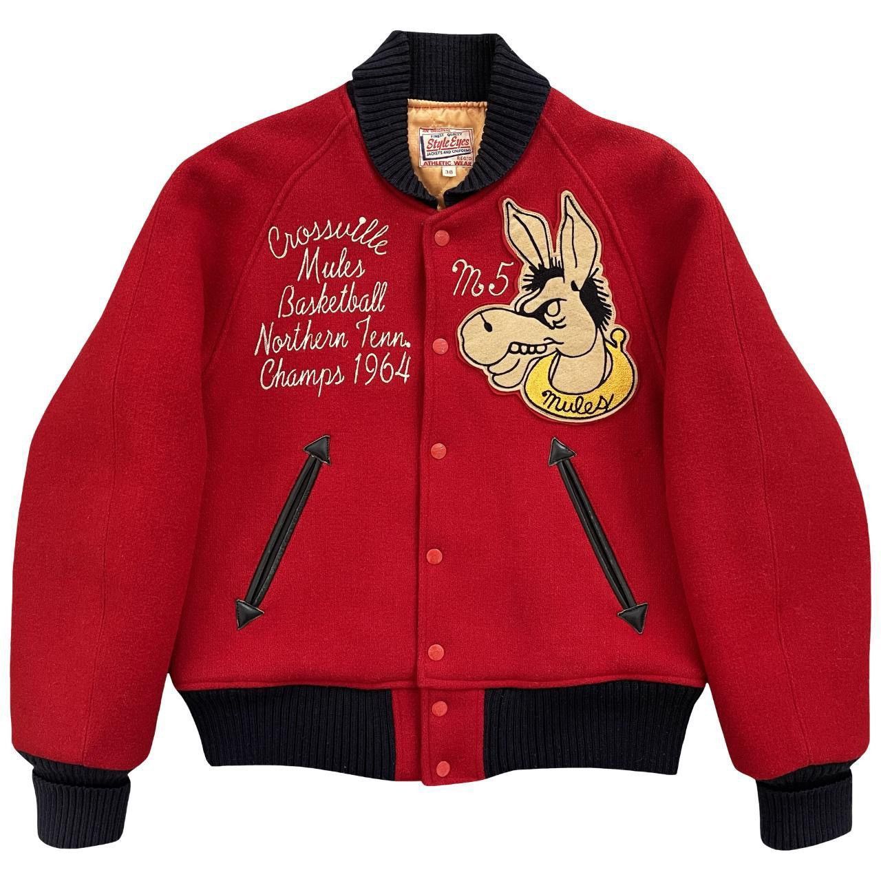 image of Whitesville Varsity Jacket in Red, Men's (Size Medium)
