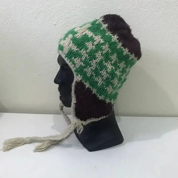 Japanese Brand × Kapital × Vintage Japanese Brand Grace Knit Earflap Beanie Hat Size ONE SIZE - 2 Thumbnail