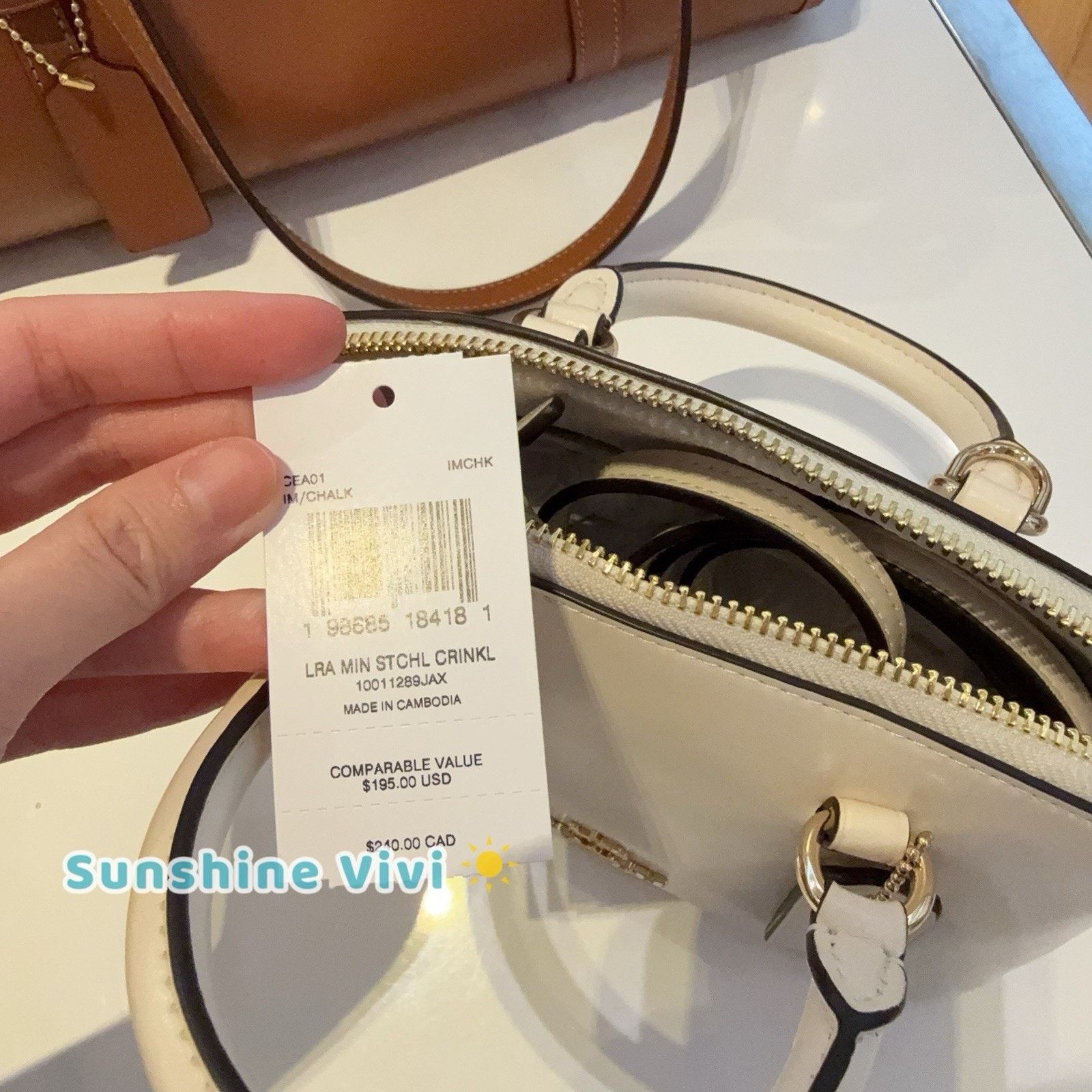 Coach NWT Coach Lala Mini Satchel Bag CEA01 Gold/Chalk leather Size ONE SIZE - 5 Thumbnail