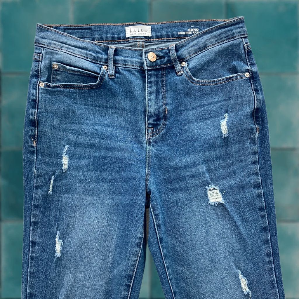 Nicole Miller Nicole Miller Soho Slim Ankle Jeans Women's 4 Blue Stretch Denim High Rise Y2K Size 28" / US 6 / IT 42 - 1 Thumbnail