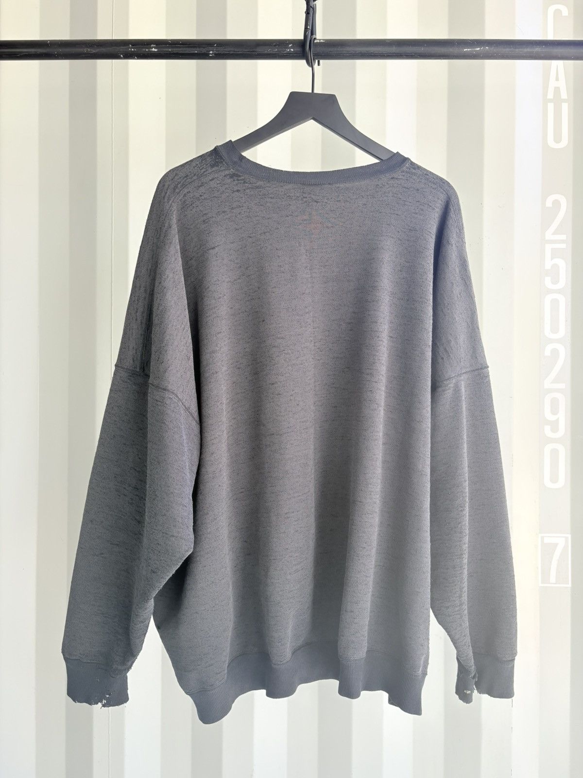 Vintage Thrashed Distressed Faded Sweatshirt Grunge Paper Thin Band Size US XXL / EU 58 / 5 - 5 Thumbnail