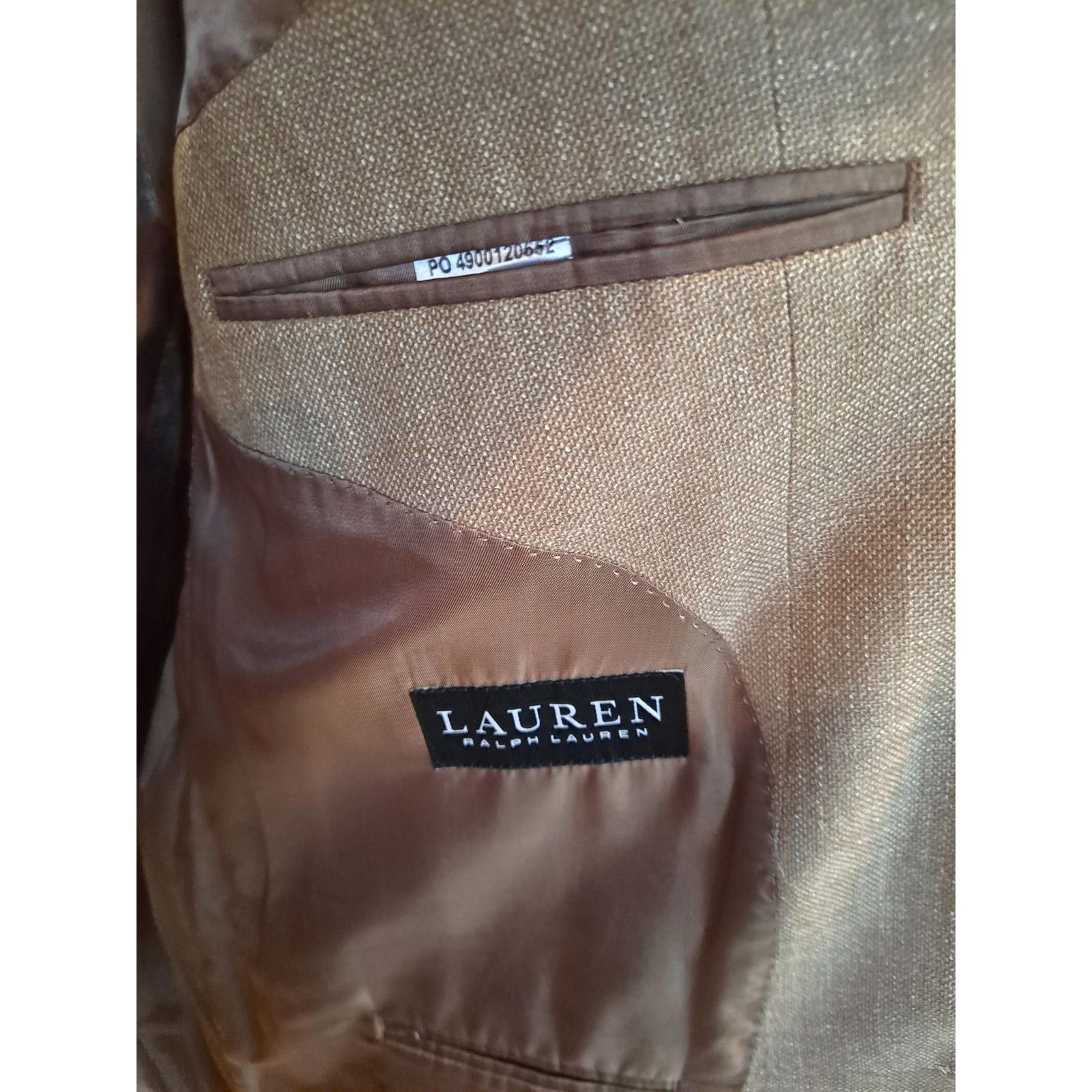 Lauren Ralph Lauren Lauren Ralph Lauren Tan Tweed 2 Button Blazer Size 46R Size 40R - 4 Thumbnail