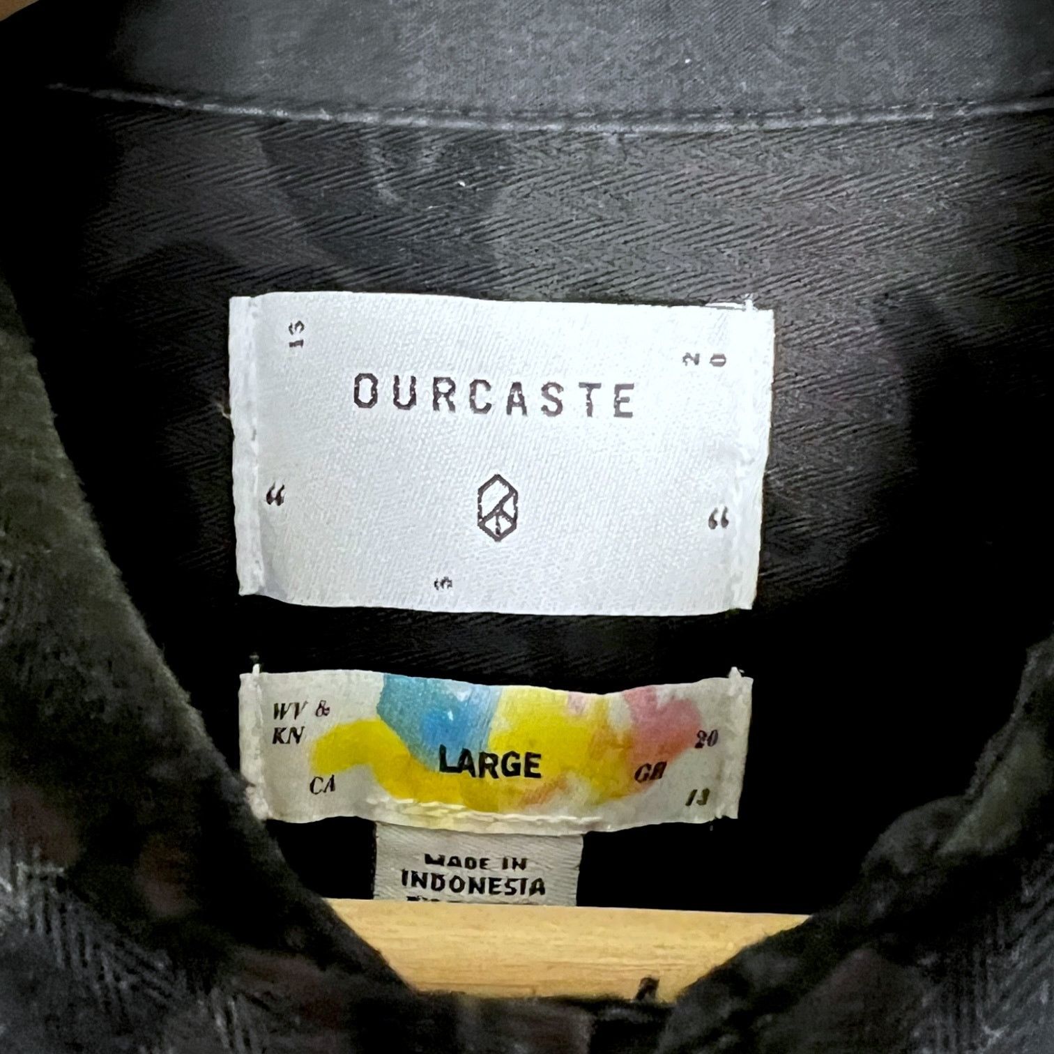 Our Legacy Men's Ourcaste Black Camo L/S Button-Down Shirt Jacket - L Size US L / EU 52-54 / 3 - 4 Thumbnail
