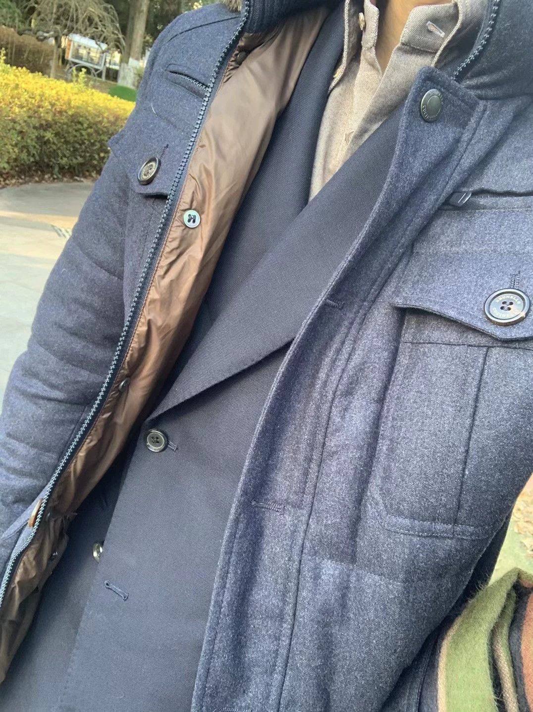 Brunello Cucinelli Blue Heavy Winter Coat Size S Size US S / EU 44-46 / 1 - 1 Thumbnail