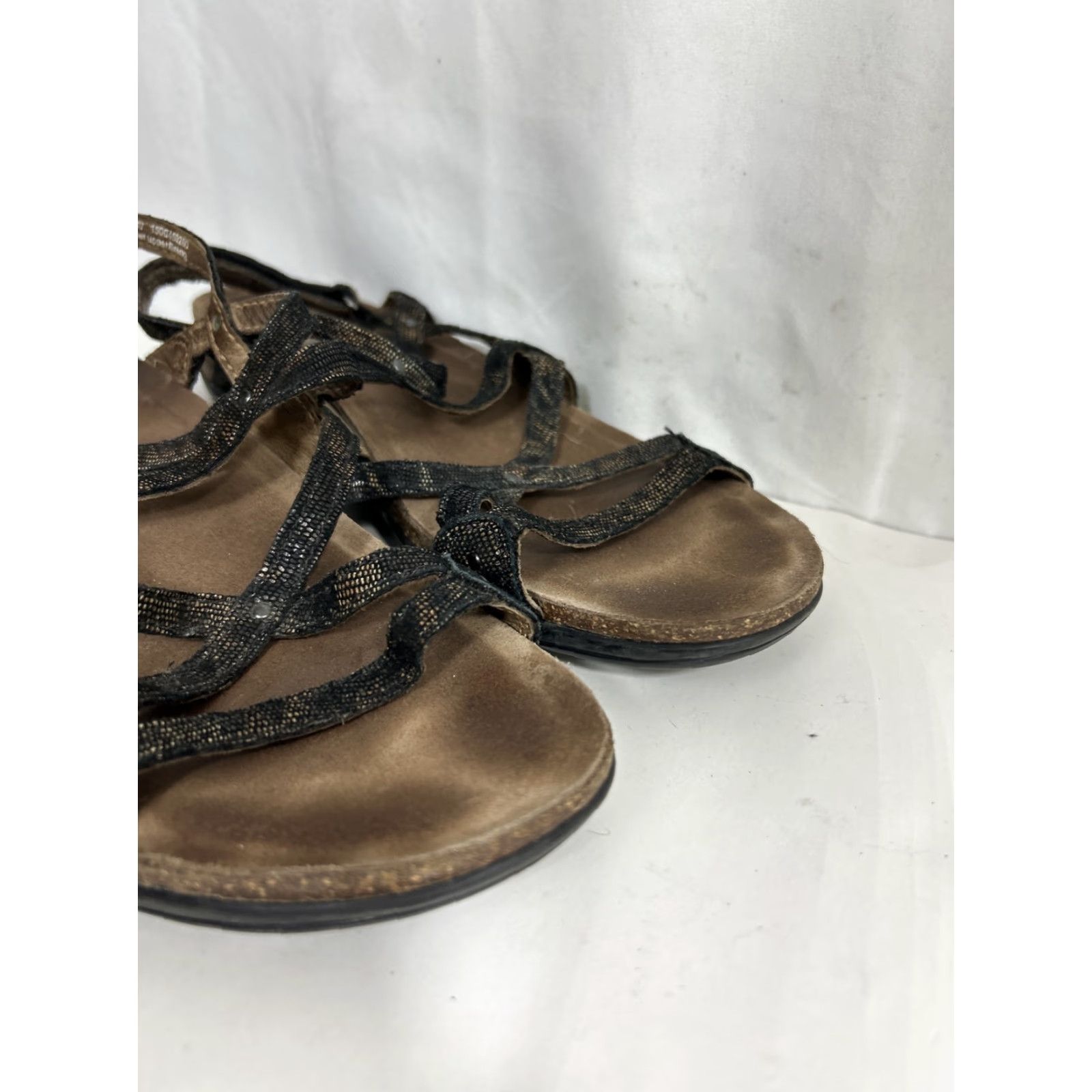 Dansko Dansko Sandal Womens Jovie Slingback Wedge Black Brown Leather EU40 9.5-10 Size US 9.5 / IT 39.5 - 2 Thumbnail