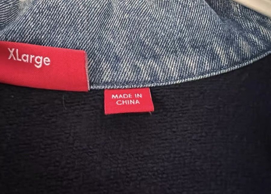Supreme Supreme Denim Collar Half Zip Sweatshirt Size US XL / EU 56 / 4 - 2 Thumbnail