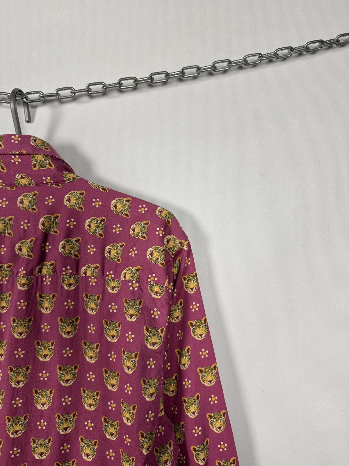 Other Blueberry London Long Sleeve Shirt Leopard Head Printed Sz L Size US L / EU 52-54 / 3 - 9 Thumbnail