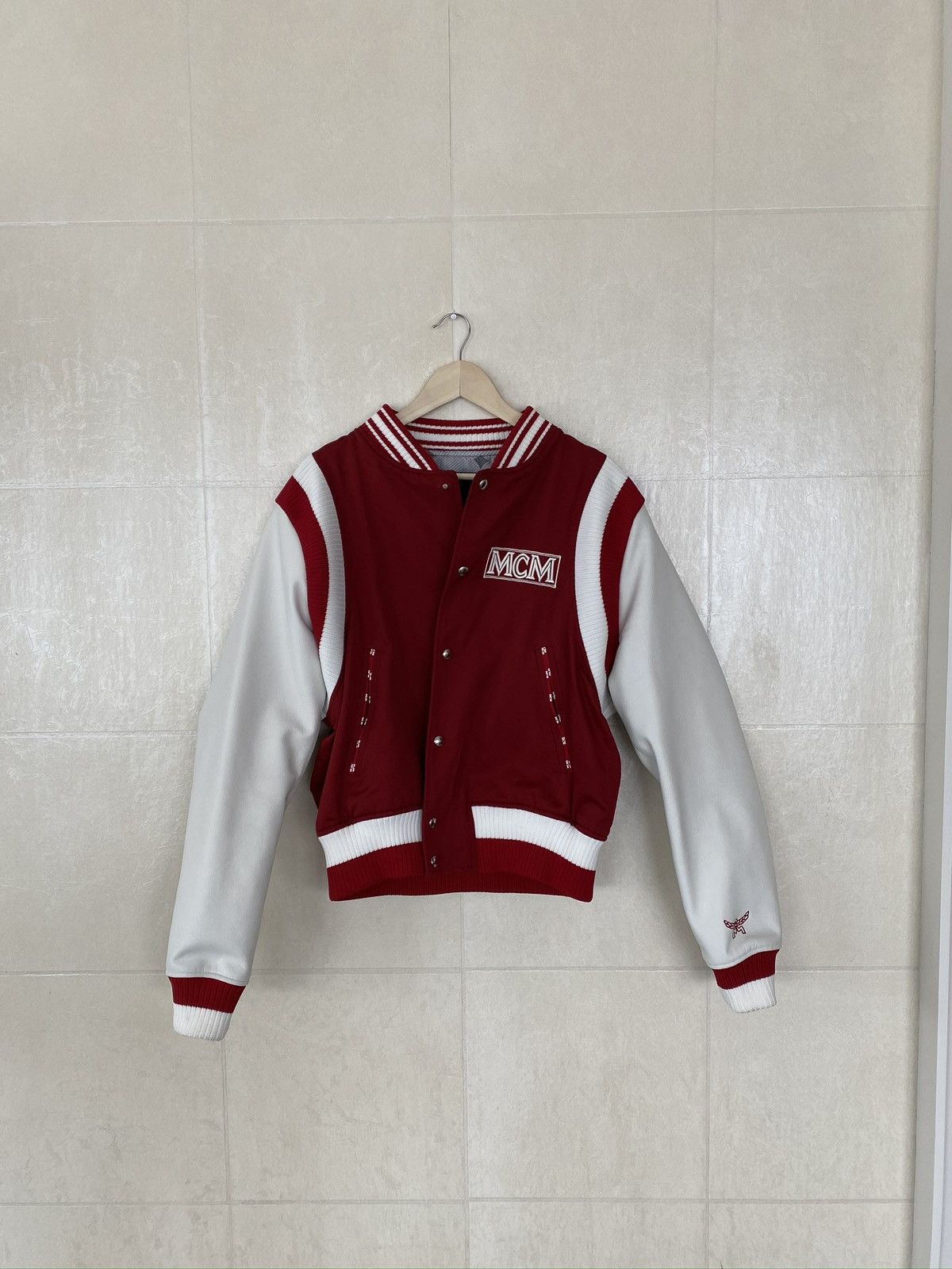 MCM Varsity Jacket Red and White