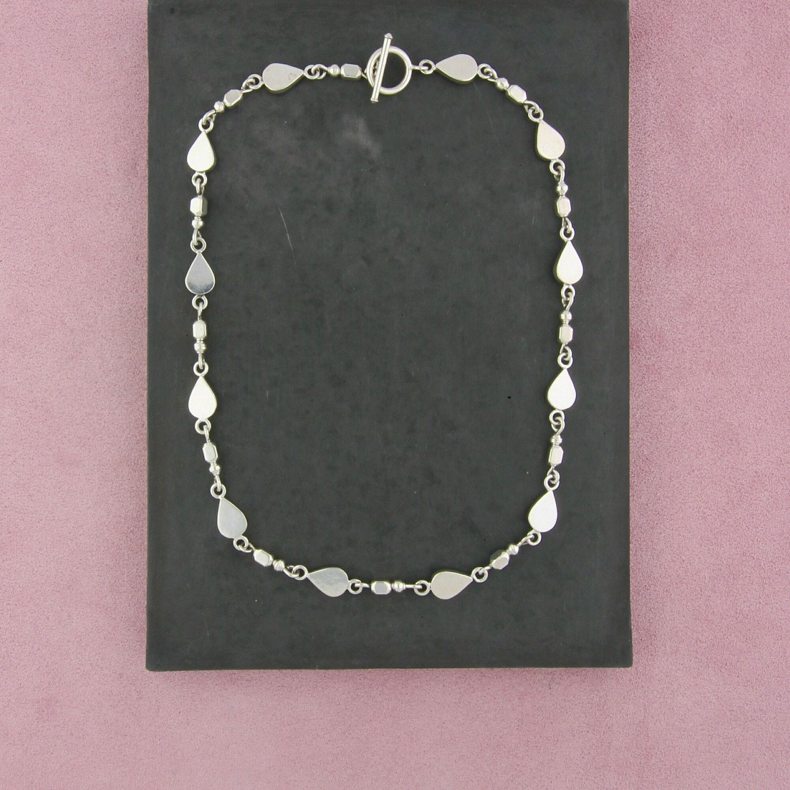 Mexicana mexico sterling silver tear drop toggle necklace 18in Size ONE SIZE - 1 Thumbnail