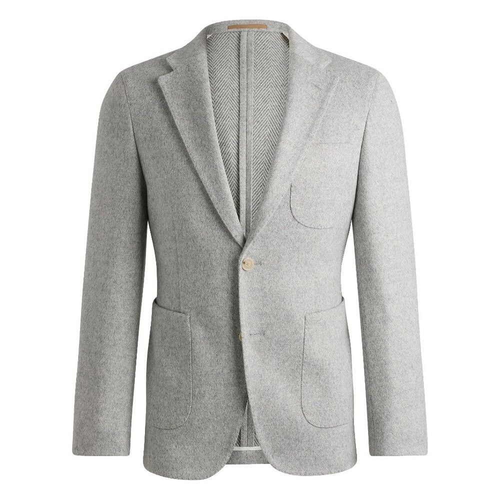 Hugo Boss Hugo Boss Lambswool Micro Patterned Multipocket Jacket Larg Size US L / EU 52-54 / 3 - 1 Thumbnail