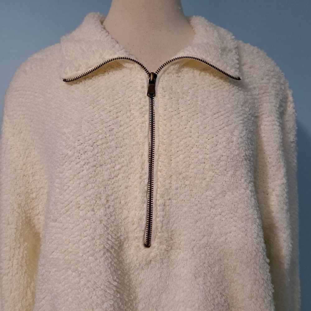 Other Teeberry & Weave Golly Sherpa Fur Quarter Zip Pullover Off W Size 3XL / US 20-22 - 11 Thumbnail