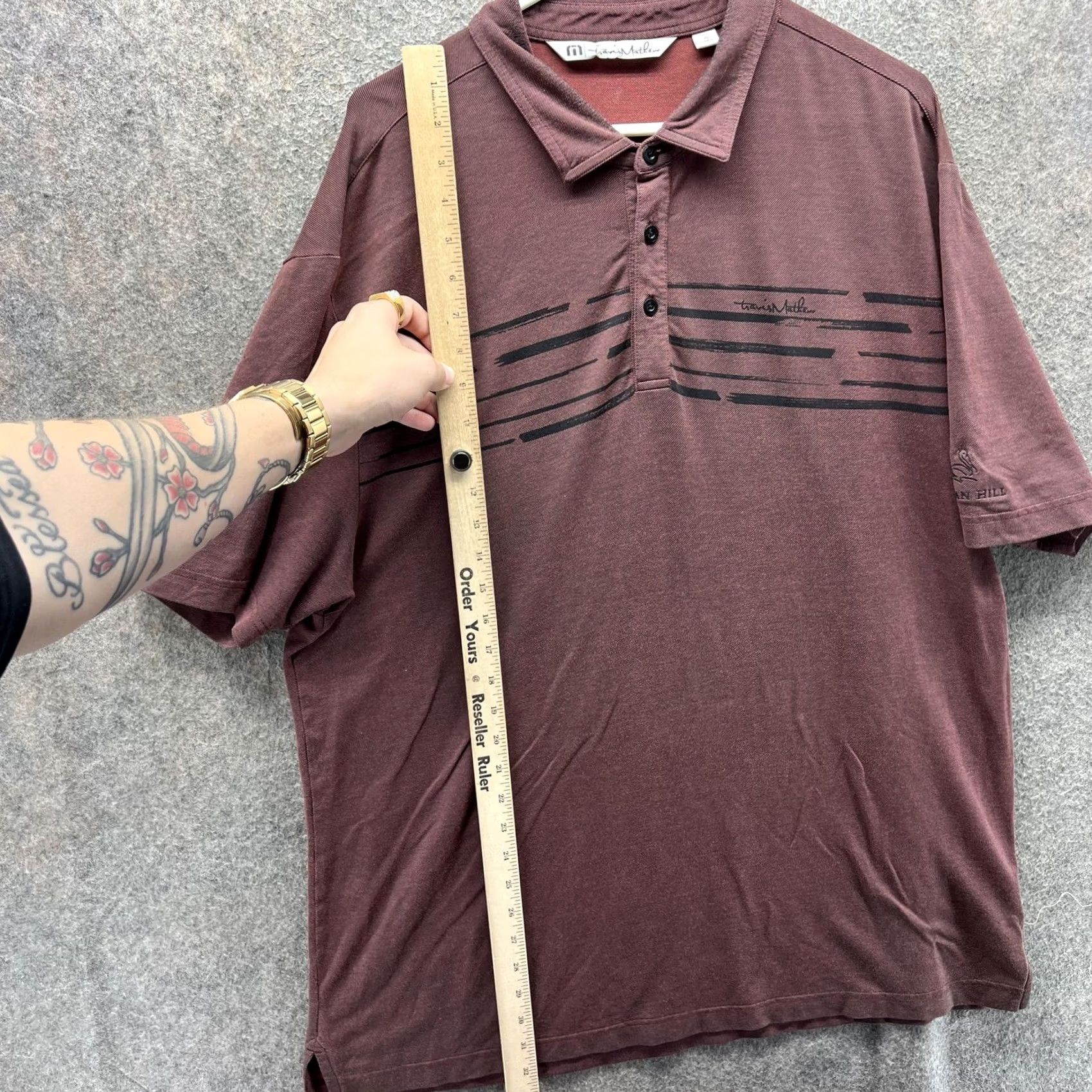TravisMathew Travis Mathew Polo Shirt Mens XL Red Stripe Pelican Hill Golf Stretch Top Casual Size US XL / EU 56 / 4 - 5 Thumbnail