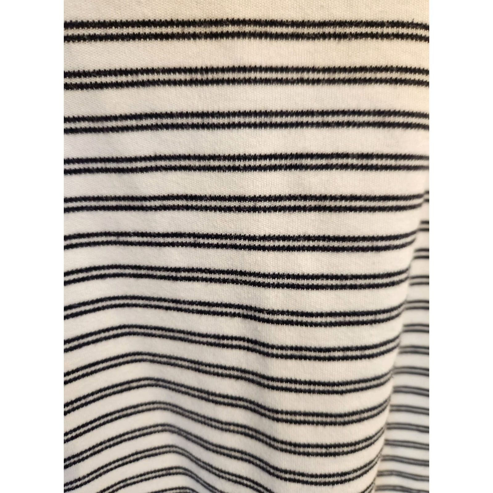 Vintage CB Casual White Black Stripe Sleeveless Henley Top Shirt 3X Plus Women XS? Size XXL / US 16-18 / IT 52-54 - 3 Thumbnail