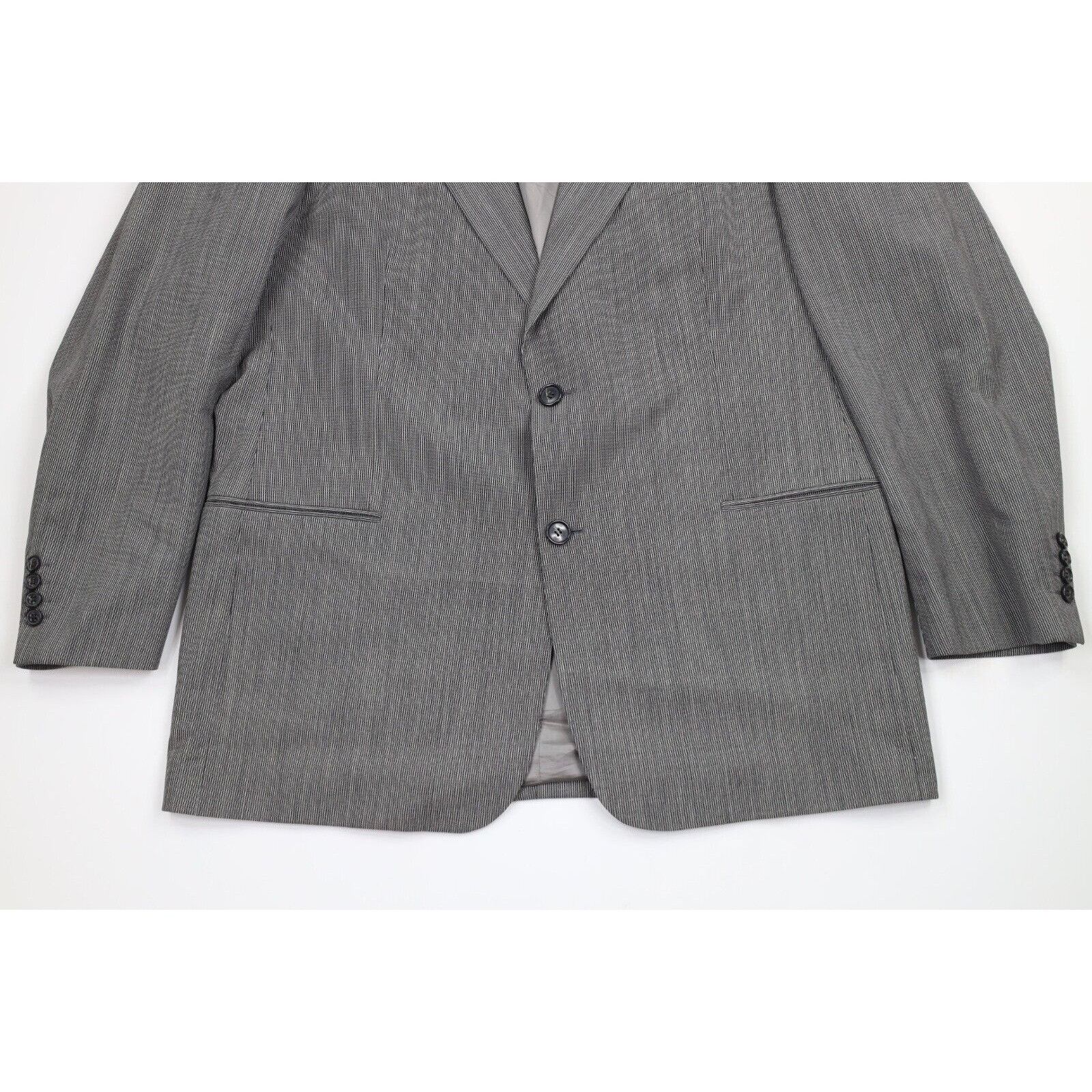 Hugo Boss × Vintage Vintage 90s Hugo Boss 2 Piece Wool Stretch Wedding SuitSuit Size 46R - 4 Thumbnail