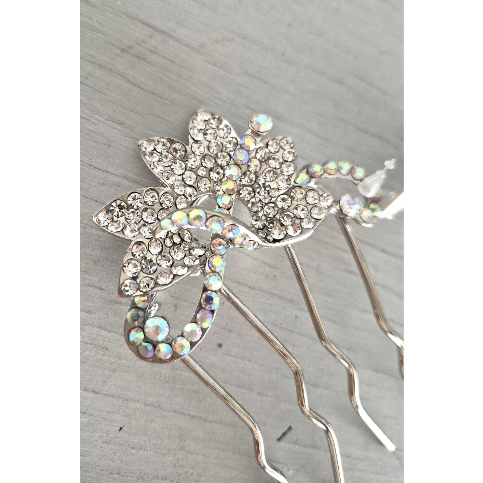 Other Silver tone Bridal Long Comb Barrette Hairpiece Size ONE SIZE - 3 Thumbnail