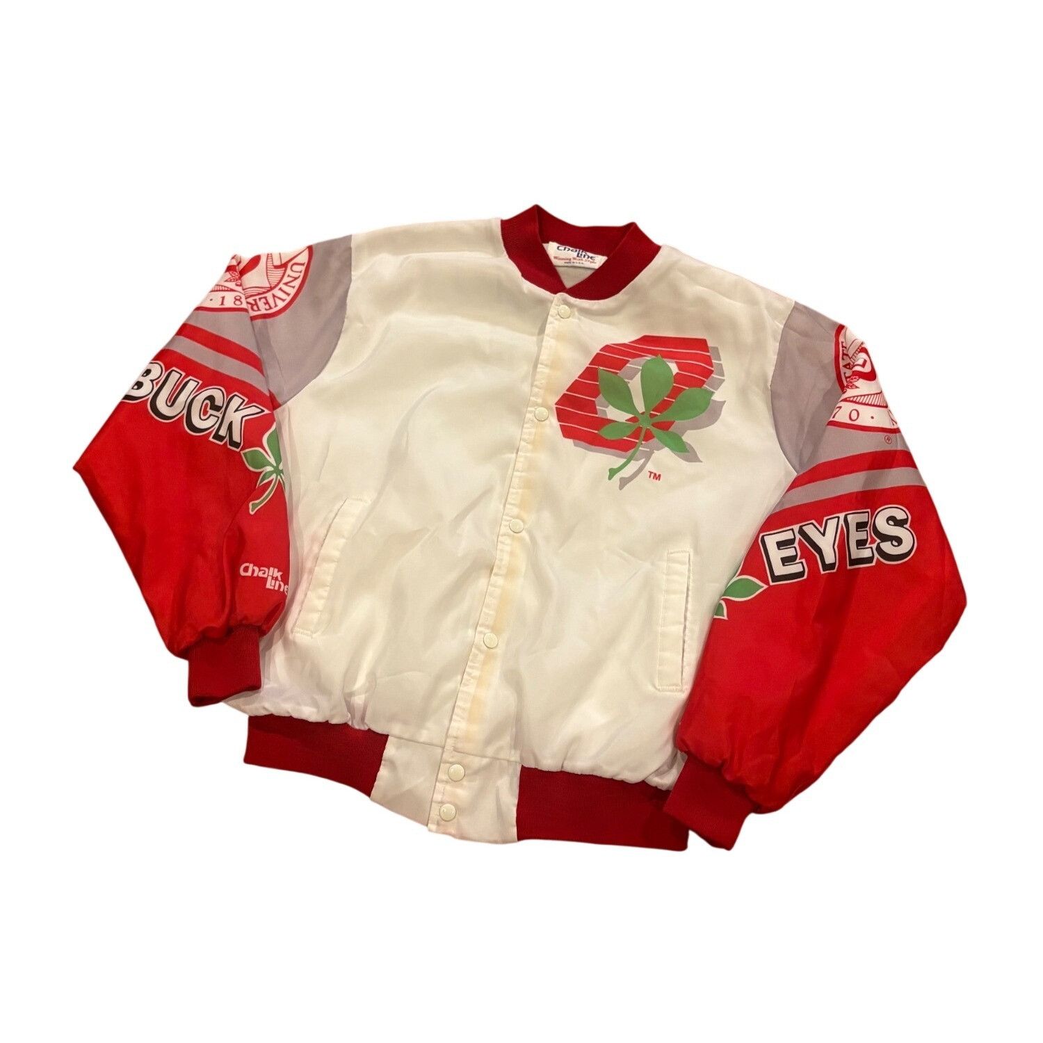 Chalk Line Vintage 80s Ohio State Buckeyes Chalk Line Fanimation Jacket Size US XL / EU 56 / 4 - 4 Thumbnail