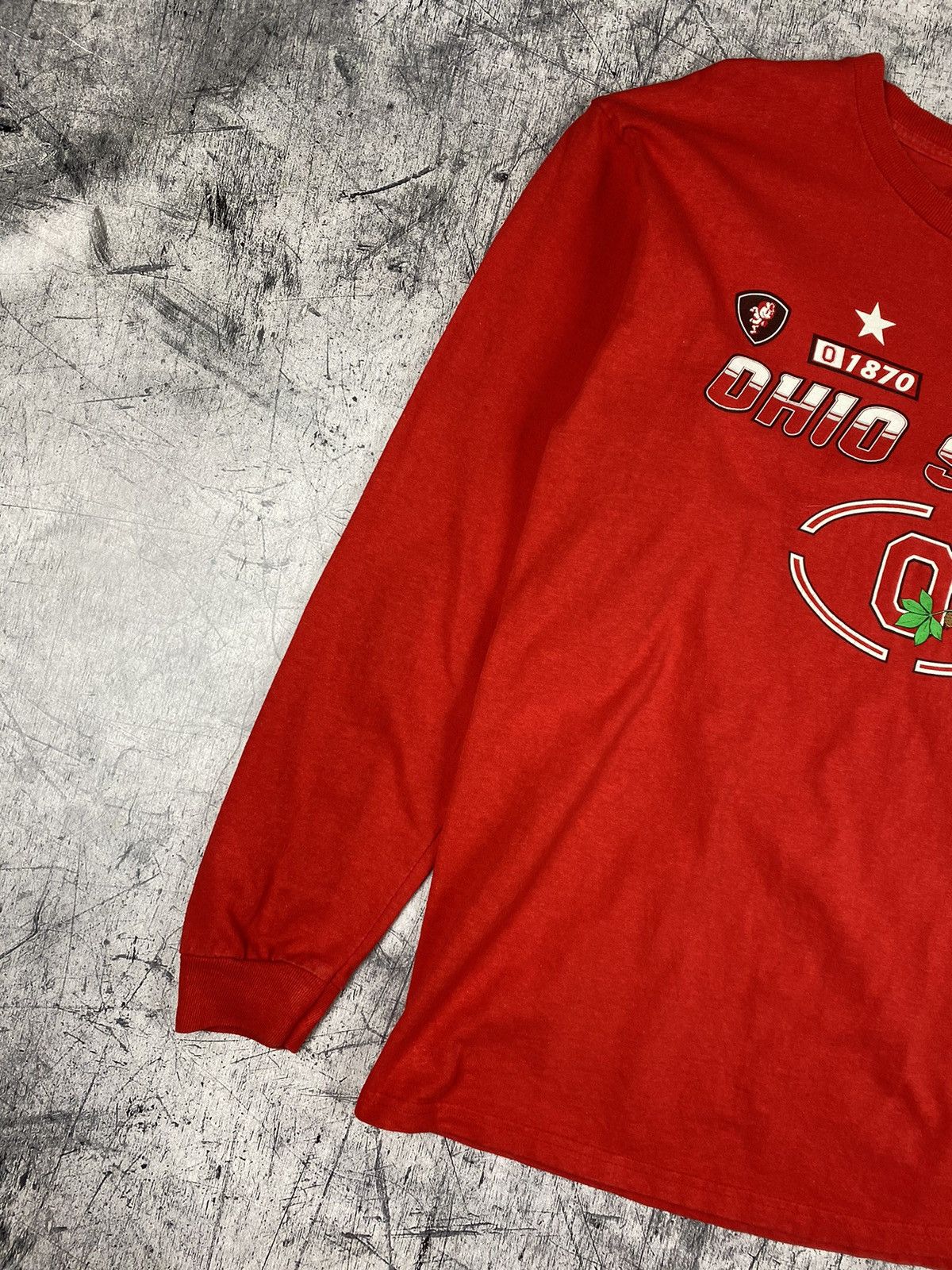 Adidas × Vintage Vintage 90s Ohio State University Buckeyes Long Sleeve Size US L / EU 52-54 / 3 - 3 Thumbnail