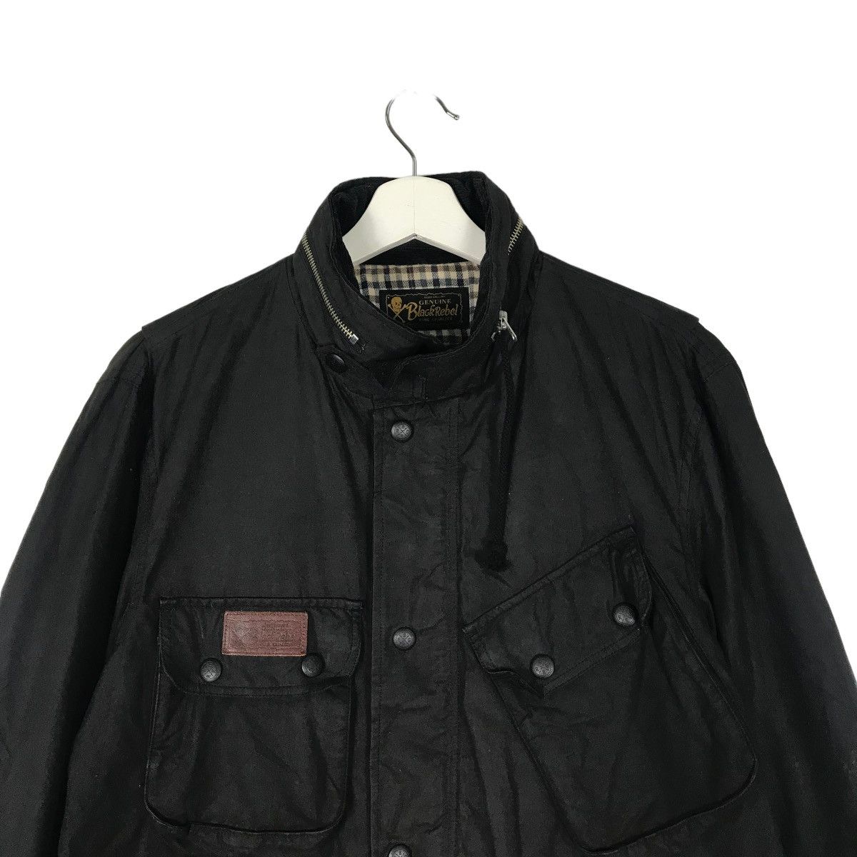 Japanese Brand × RUDE GALLERY 🔥 RUDE GALLERY BLACK REBEL WAXED BRITISH MILLERAIN JACKET Size US M / EU 48-50 / 2 - 3 Thumbnail