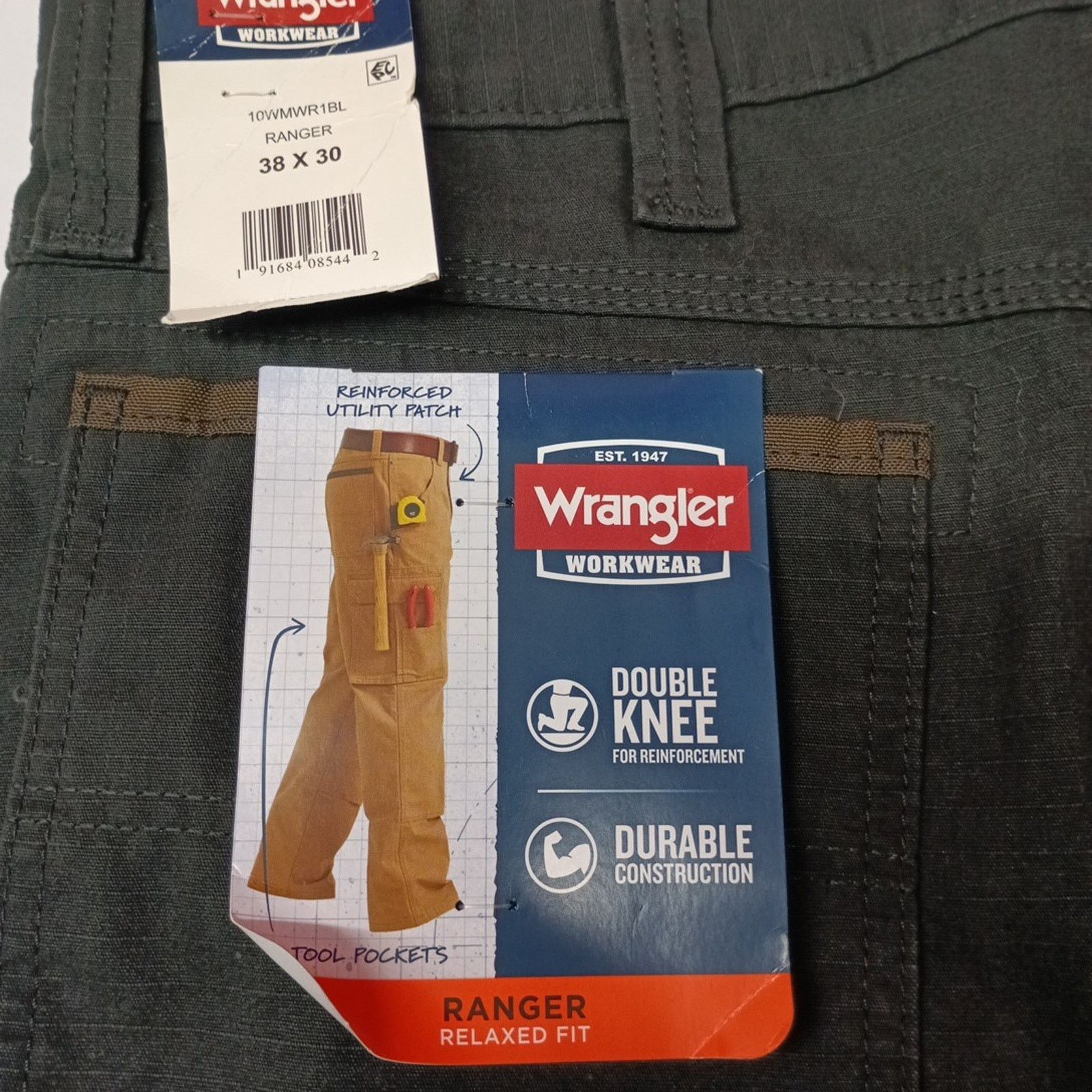 Wrangler Wrangler Relaxed Ranger Cargo Pants Men's Size 38x30 Black Size US 38 / EU 54 - 2 Thumbnail