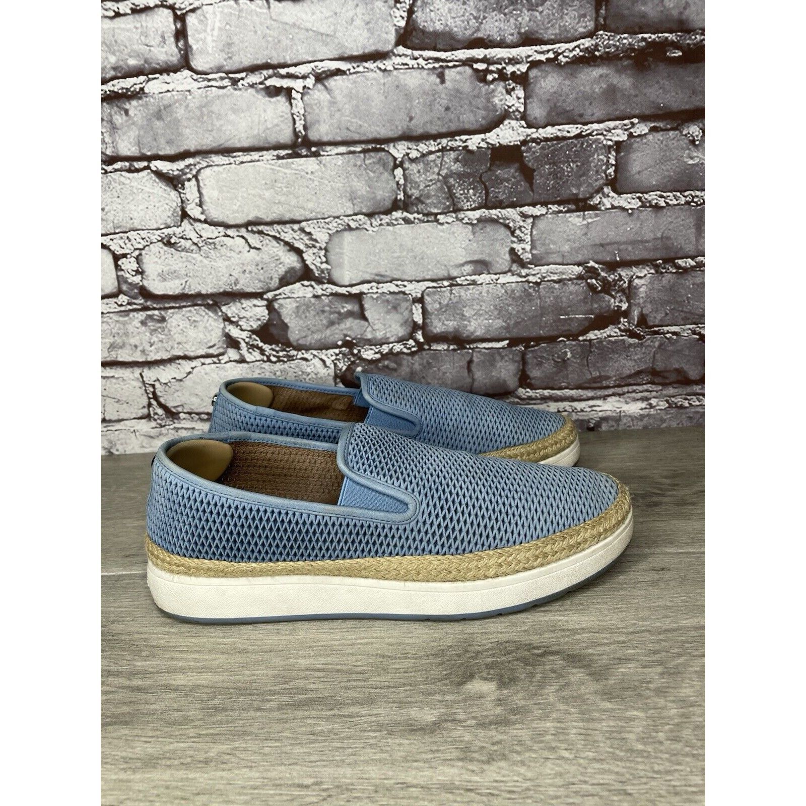 Donald Pliner Donald J Pliner Palm Lagoon Blue Leather Espadrille Shoes Wo Size US 10 / IT 40 - 15 Thumbnail