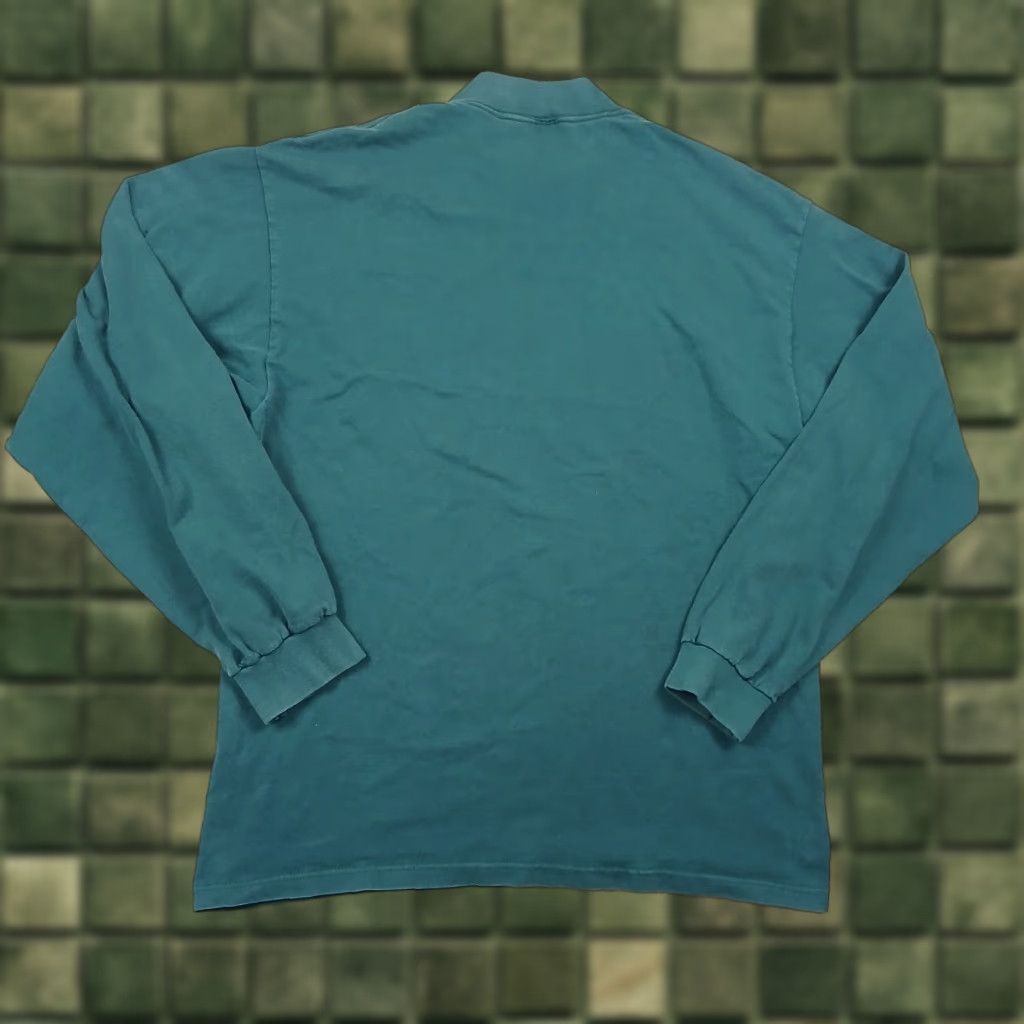 Nike VINTAGE Nike Mock Neck Shirt Mens Large Green Made In USA White Tag 90s Size US L / EU 52-54 / 3 - 1 Thumbnail