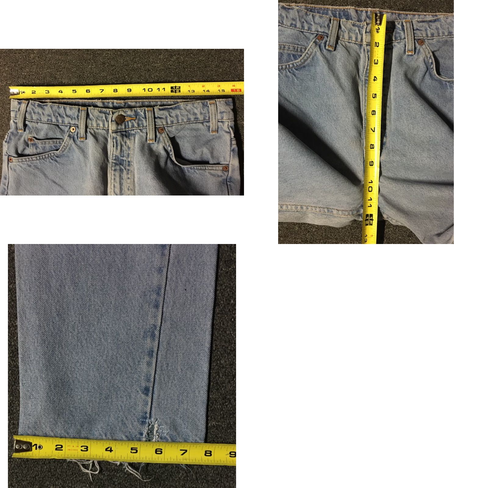 Levi's VINTAGE Levis Jeans 31 80s 90s Grunge Biker Punk Skate Orange Tab Faded Distress 505 Size US 31 - 8 Thumbnail