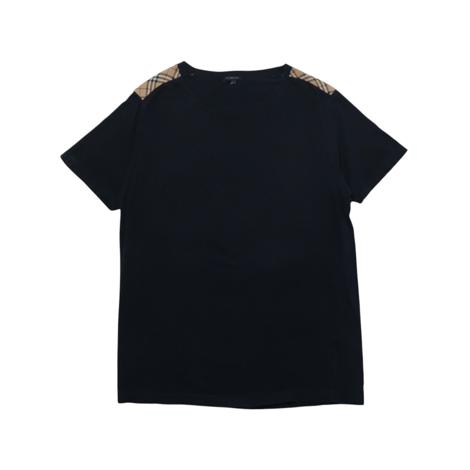 Burberry Vintage 90s Burberry Nova Check Shoulder Distressed Tee Size US L / EU 52-54 / 3 - 1 Thumbnail