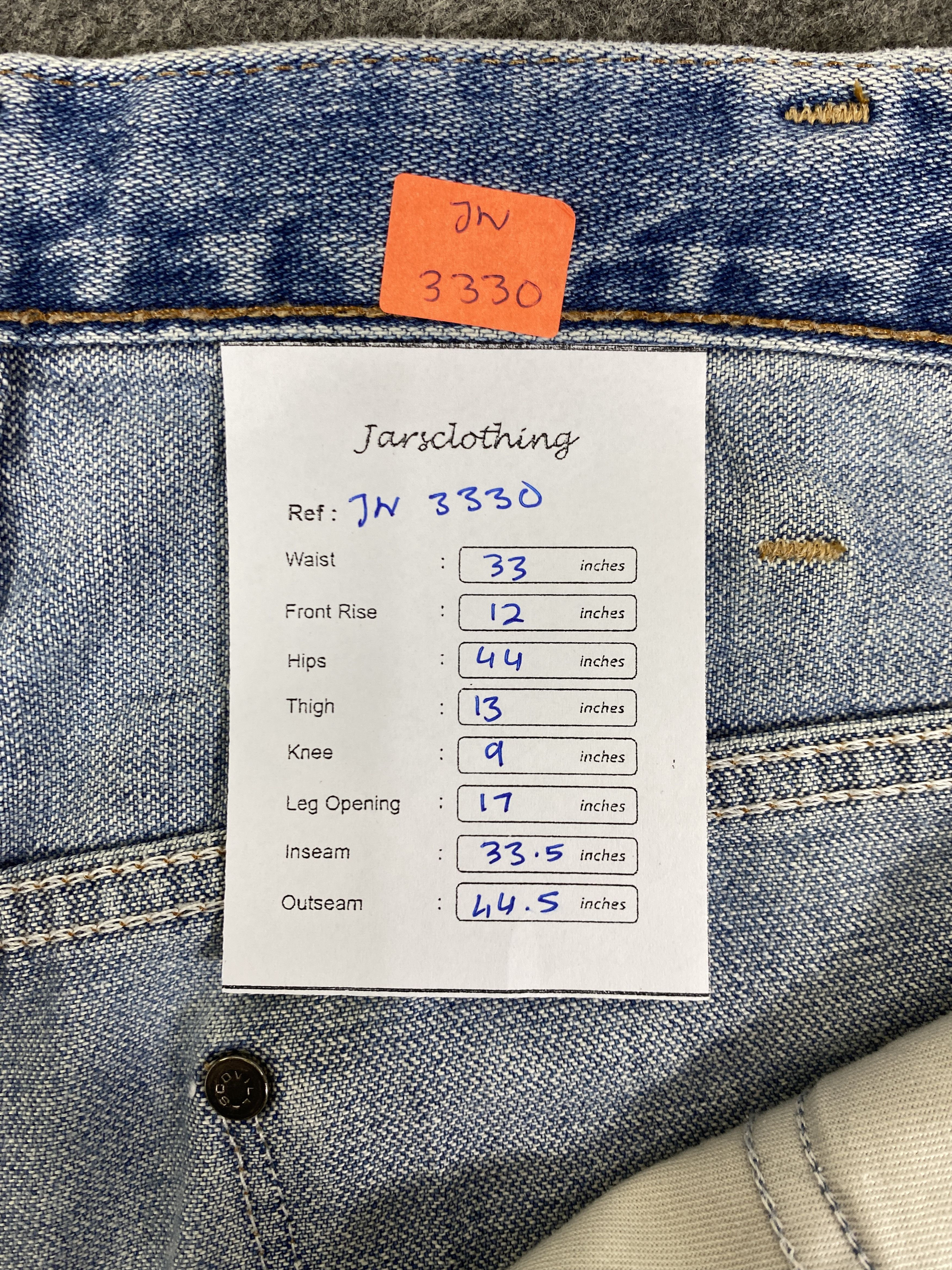 Japanese Brand Light Blue Wash Vintage Wrangler Jeans 33x33.5 - JN3330 Size US 33 - 8 Thumbnail