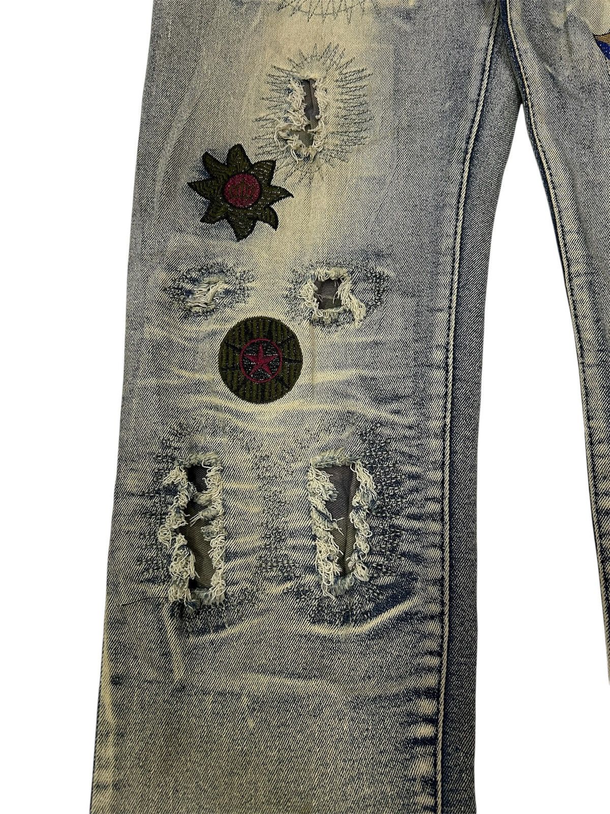 Japanese Brand Vintage Japanese Mud wash Crazy Patchwork Distressed Jeans Size US 32 / EU 48 - 17 Thumbnail