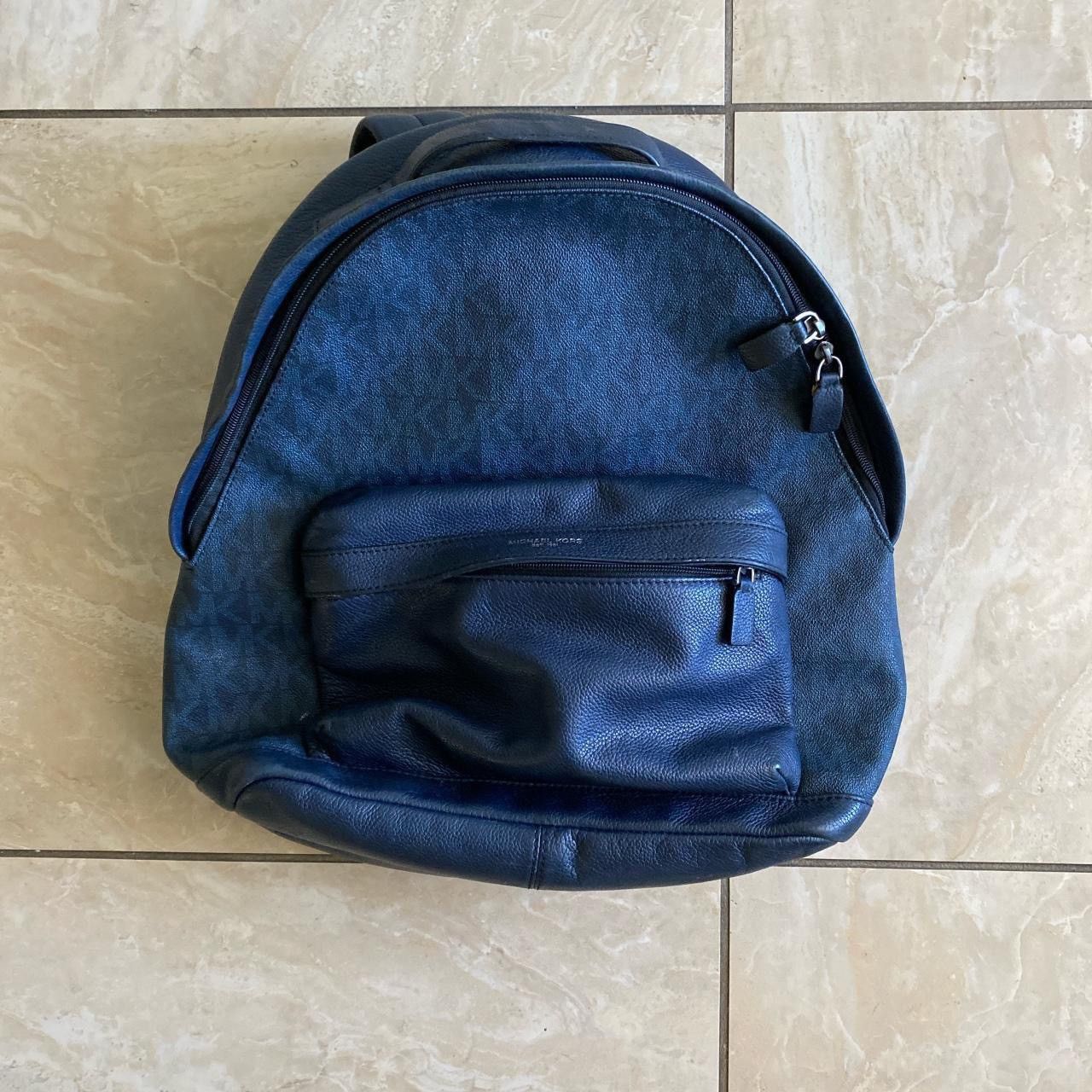 Michael Kors Blue Monogram Backpack