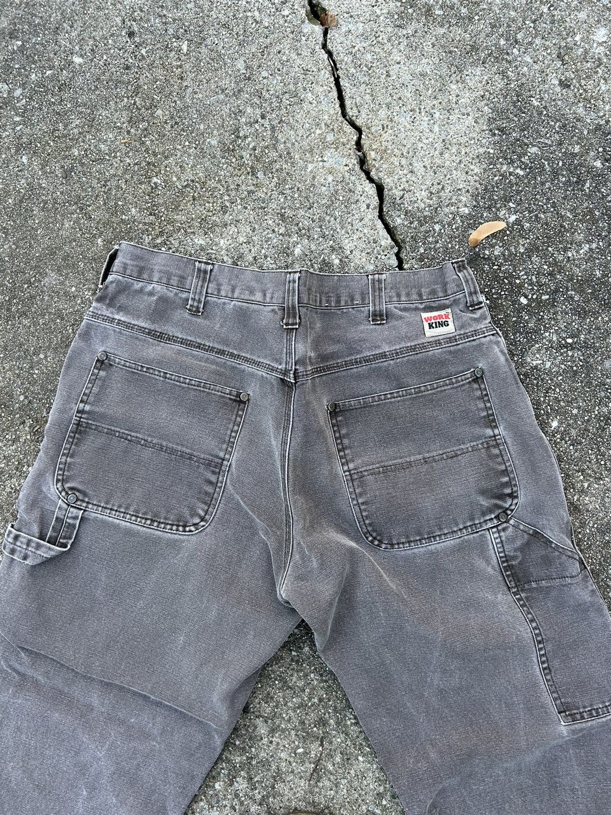 Carhartt × Vintage Work-King Carpenter Pants Grey Size US 34 / EU 50 - 5 Thumbnail