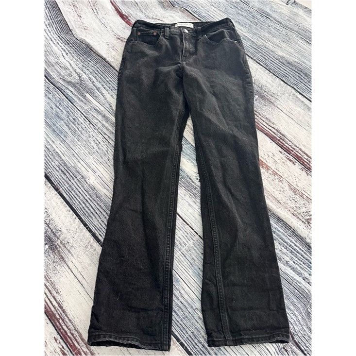 Abercrombie & Fitch Abercrombie & Fitch The 90’s Straight Mid Rise in Washed Bla Size 25" / US 0 / IT 36 - 2 Thumbnail