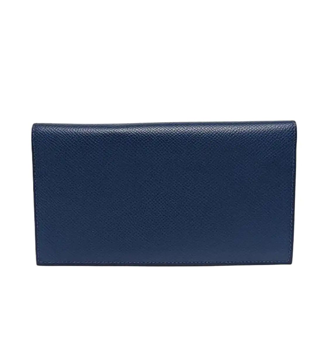 Hermes Hermes Citizen Twill Bleu Agate Epsom cowhide leather wallet silver hardware D Size ONE SIZE - 1 Thumbnail