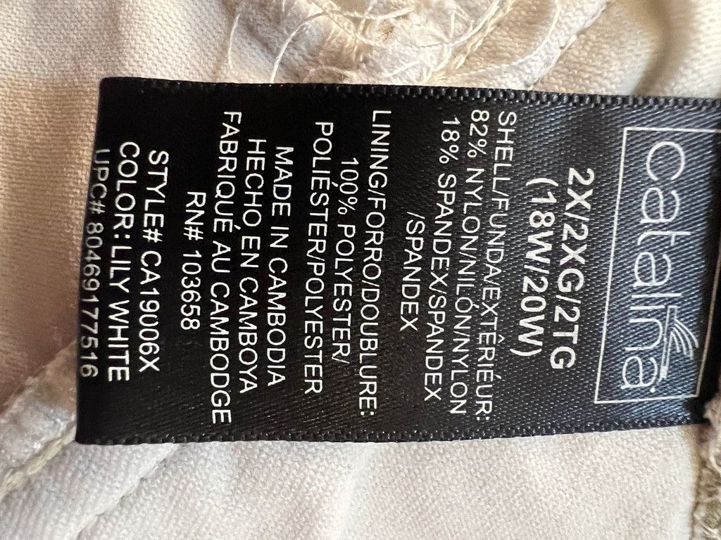 Catalina Womems Size 2X (18W/20W) Catalina Floral One Piece Swimsuit Size ONE SIZE - 4 Thumbnail