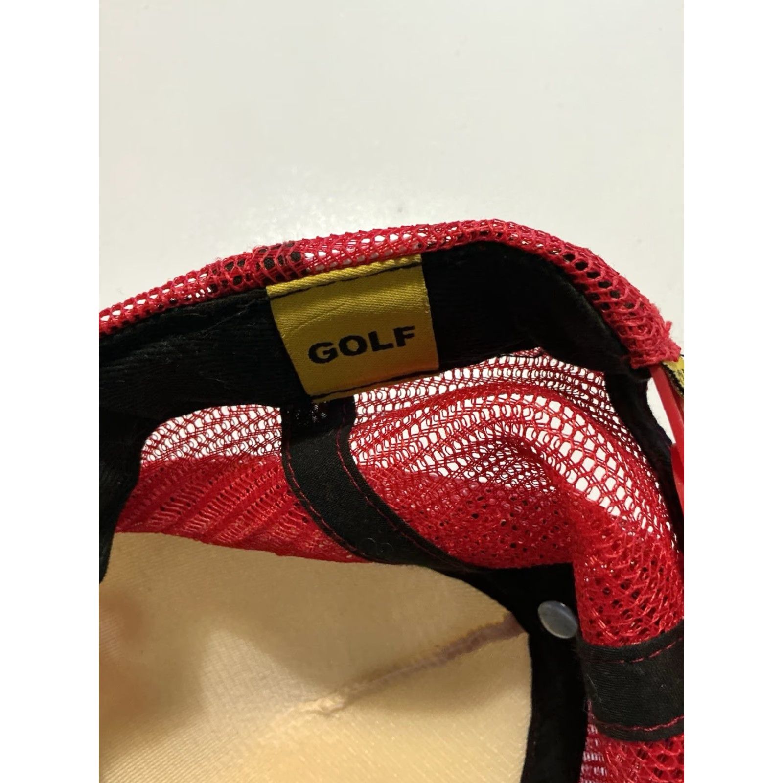 Golf Wang VINTAGE Golf Wang Tyler The Creator Script Logo Graphic Snapback Red Trucker Cap Hat Size ONE SIZE - 5 Thumbnail