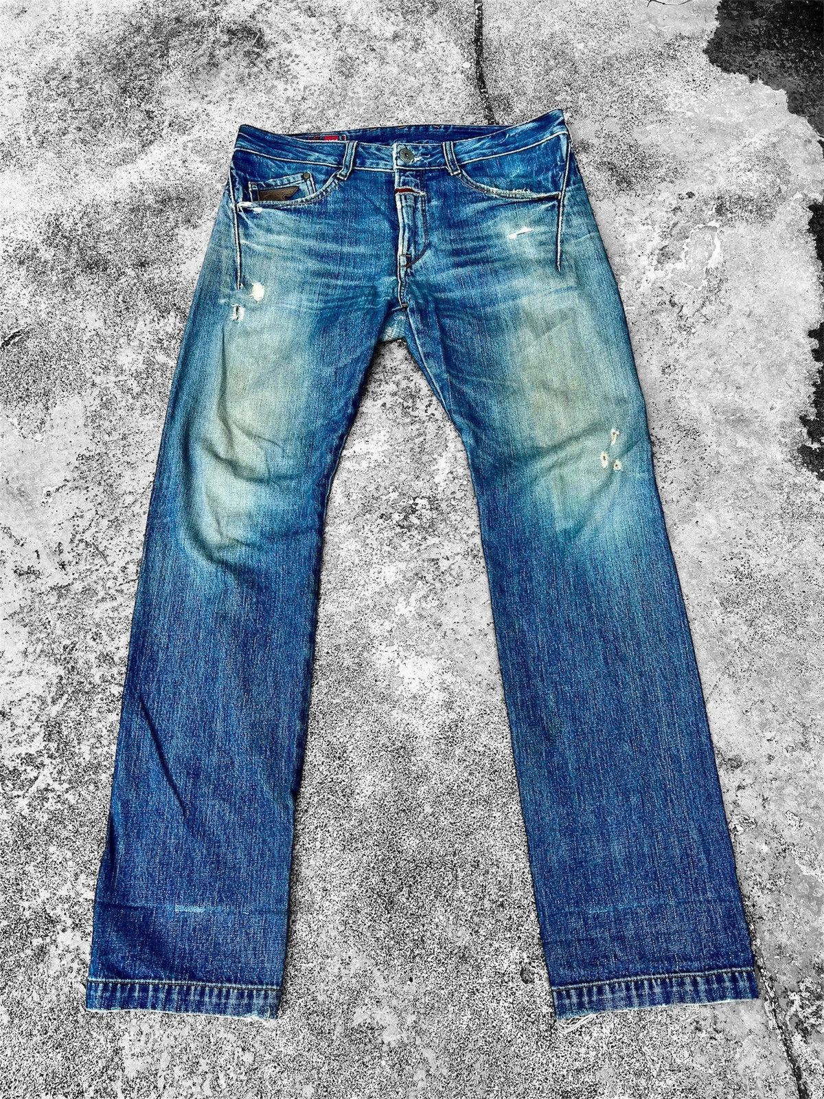 Marithe + Francois Girbaud Vintage MFG Distressed Low Rise Flared Jeans Size US 36 / EU 52 - 1 Thumbnail