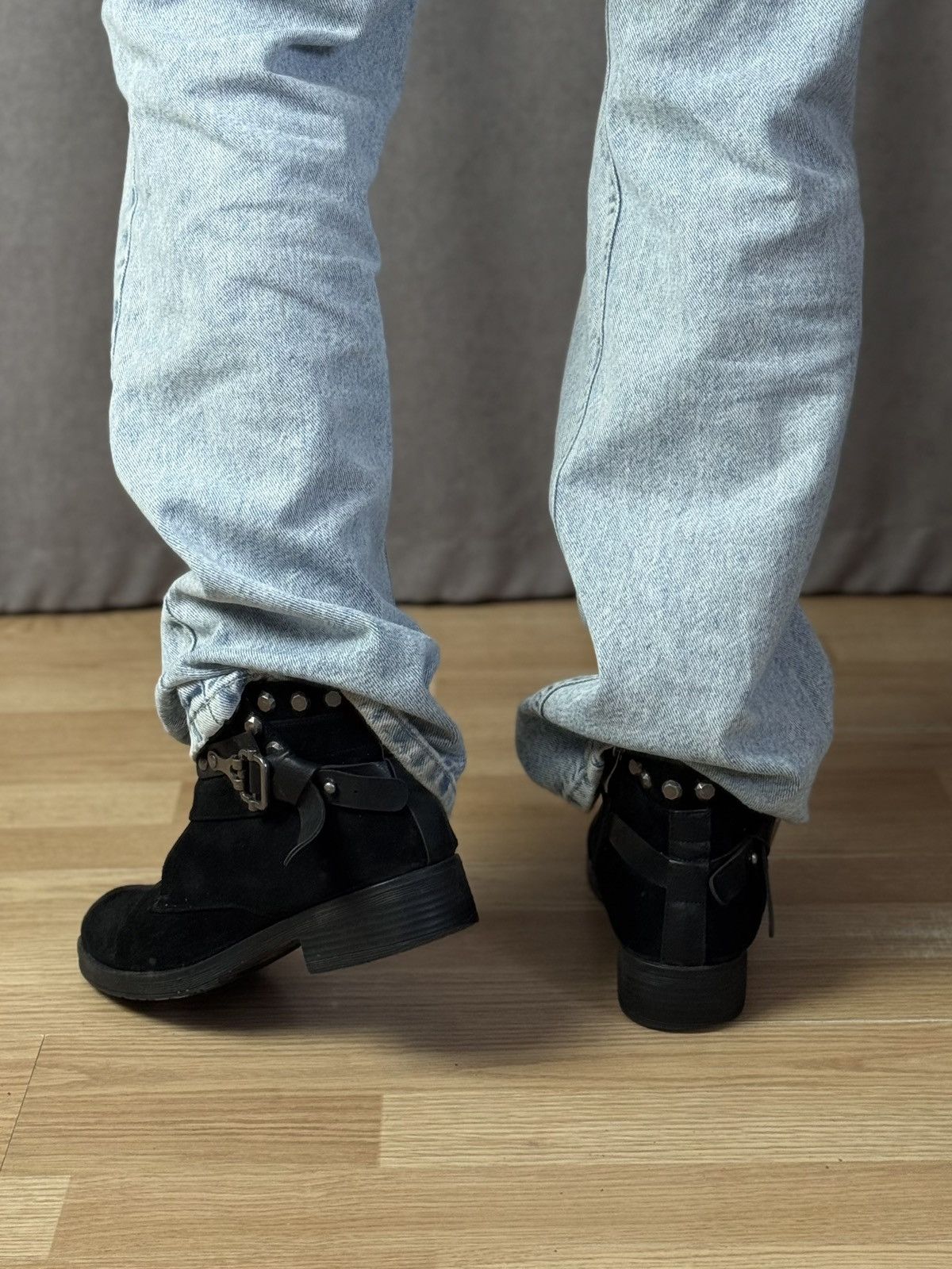 Hedi Slimane Vintage Leather Boots Y2k AS 98 Avantgarde Ankle Suede Size US 8 / IT 38 - 3 Thumbnail