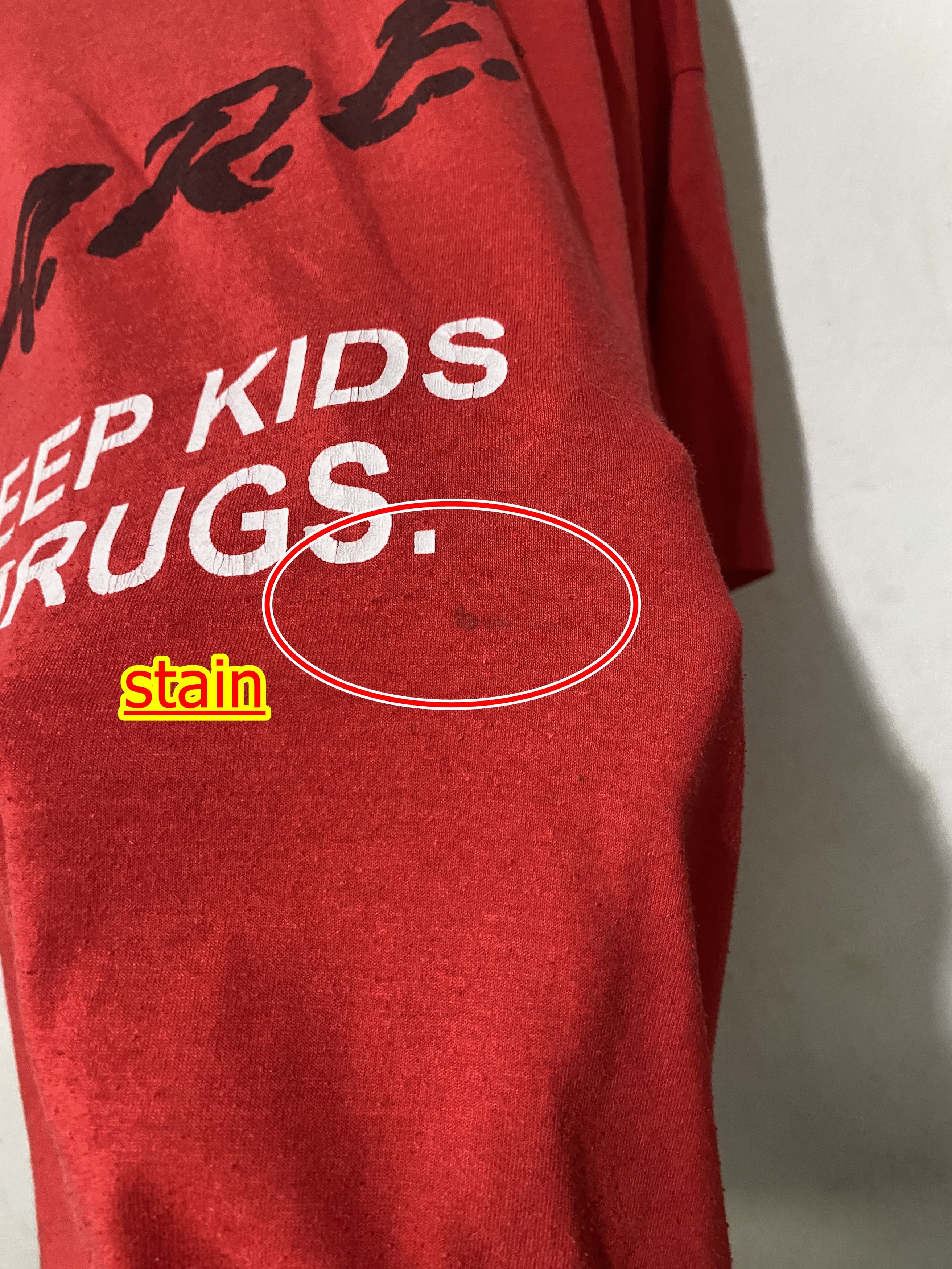 D.A.R.E × Vintage Vintage 80s DARE To Keep Kids Off Drugs Red Tee Size US XL / EU 56 / 4 - 6 Thumbnail