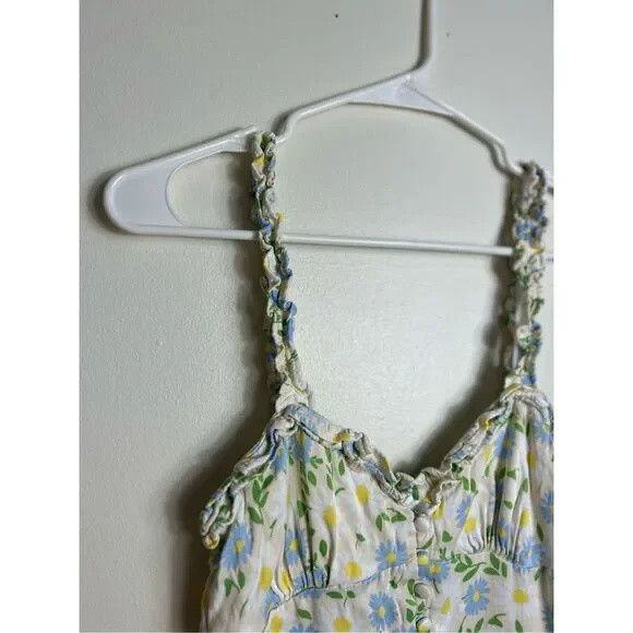 Zara ZARA Floral Yellow/Blue Dress Size Small Size S / US 4 / IT 40 - 4 Thumbnail