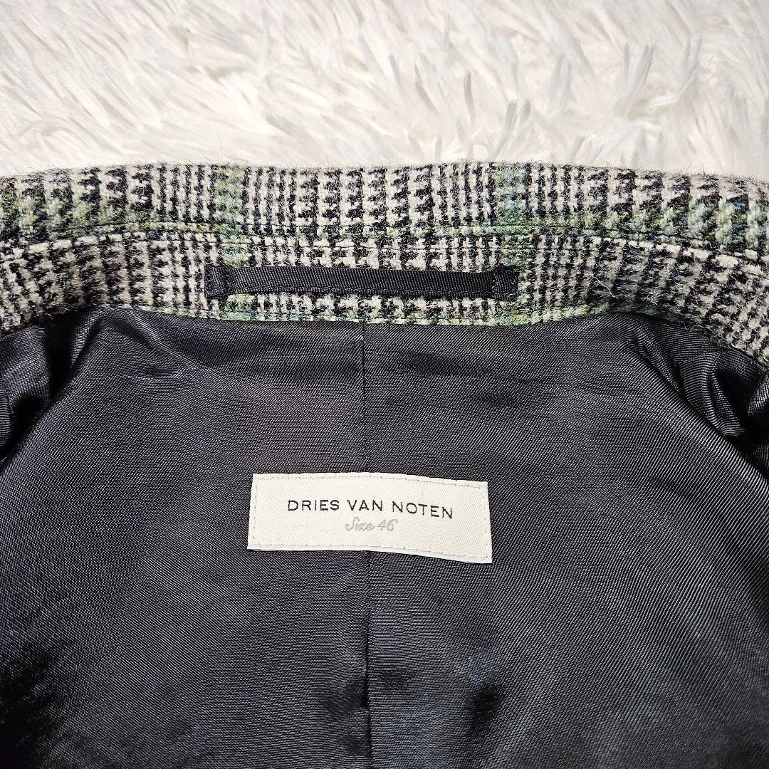 Dries Van Noten Dries Van Noten Straight-Cut Check Wool Blazer Gray Size 46R - 5 Thumbnail