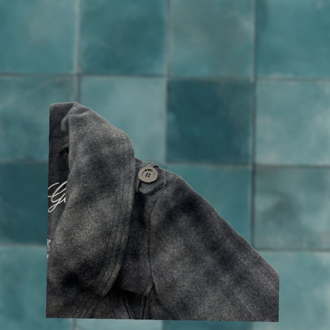 Guess Womens Trench Coat Guess XS Extra Large Black Gray Plaid Wool Blend Size XS / US 0-2 / IT 36-38 - 6 Thumbnail
